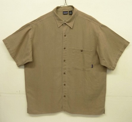 画像: 90'S PATAGONIA ヘンプ100% 半袖 ボックスシャツ ライトブラウン (VINTAGE) 「S/S Shirt」入荷しました。