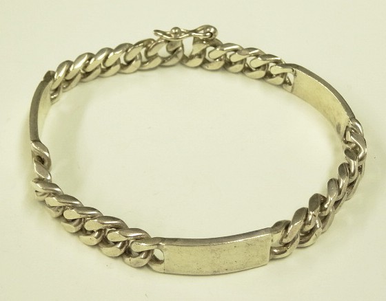 画像: シルバー925 三連IDブレスレット シルバー イタリア製 (VINTAGE) 「Accessorie」入荷しました。