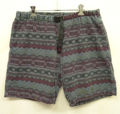 画像: 90'S GRAMICCI 旧ロゴ ベルト付き クライミングショーツ 総柄 USA製 (VINTAGE) 「Shorts」入荷しました。