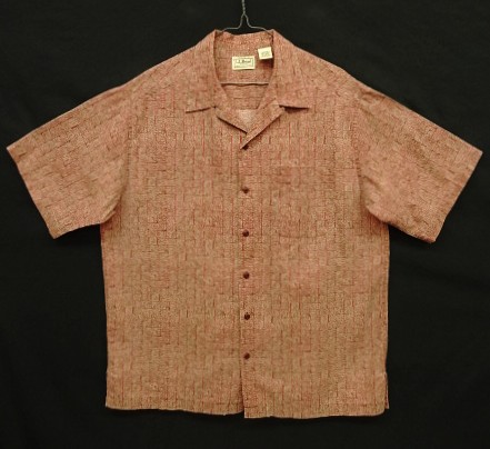 画像: 00'S LL Bean コットン 半袖 オープンカラーシャツ 総柄 (VINTAGE) 「S/S Shirt」入荷しました。