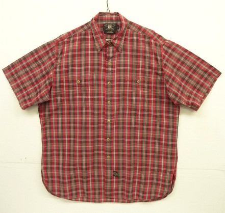 画像: 90'S RRL 三ツ星タグ チンスト＆マチ付き 半袖 ワークシャツ チェック柄 (VINTAGE) 「S/S Shirt」入荷しました。