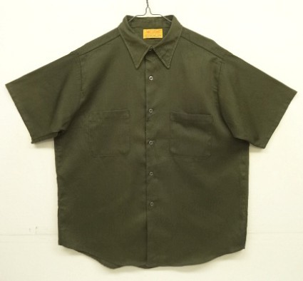画像: 70'S BIG YANK 半袖 ワークシャツ ダークオリーブ USA製 (VINTAGE) 「S/S Shirt」入荷しました。