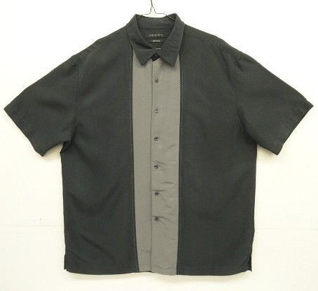 画像: AXIST レーヨン/ポリ 半袖 ボックスシャツ ブラック/チャコール (USED) 「S/S Shirt」入荷しました。