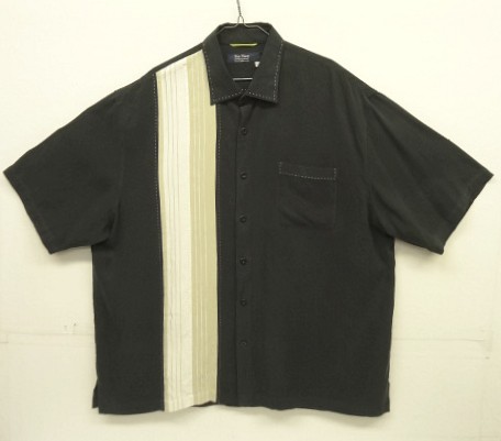 画像: NAT NAST シルク 半袖 ボックスシャツ ブラック/ベージュ＆ホワイト (USED) 「S/S Shirt」入荷しました。