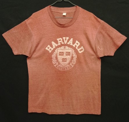 画像: 80'S HARVARD シングルステッチ 半袖 Tシャツ フェードバーガンディ USA製 (VINTAGE) 「T-Shirt」入荷しました。