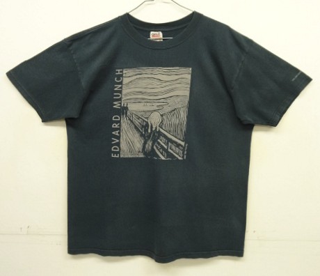 画像: 90'S EDVARD MUNCH "THE CRY" シカゴ美術館 半袖 Tシャツ ブラック (VINTAGE) 「T-Shirt」入荷しました。