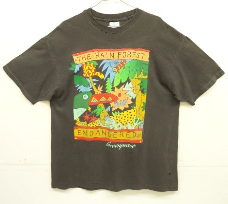 画像: 80'S THE RAIN FOREST シングルステッチ 半袖 Tシャツ フェードブラック USA製 (VINTAGE) 「T-Shirt」入荷しました。