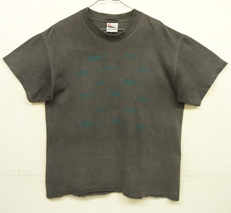 画像: 90'S 魚プリント 半袖 Tシャツ フェードブラック (VINTAGE) 「T-Shirt」入荷しました。