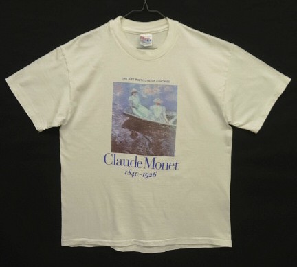 画像: 90'S CLAUDE MONET "ON THE BOAT" シカゴ美術館 シングルステッチ 半袖 Tシャツ ホワイト USA製 (VINTAGE) 「T-Shirt」入荷しました。