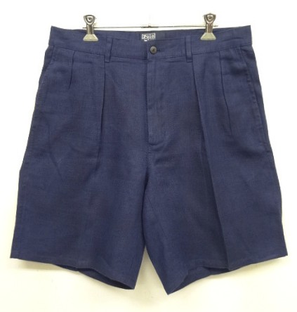 画像: 90'S RALPH LAUREN ツープリーツ リネンショーツ インディゴ USA製 (VINTAGE) 「Shorts」入荷しました。