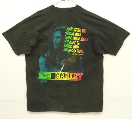 画像: 90'S BOB MARLEY 両面プリント シングルステッチ 半袖 Tシャツ ブラック USA製 (VINTAGE) 「T-Shirt」入荷しました。