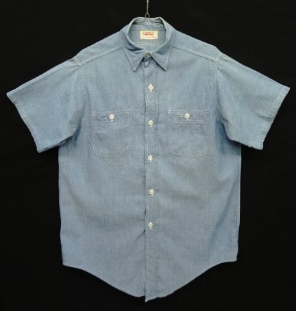 画像: 60'S POWR HOUSE コットン100% シャンブレーシャツ ブルー USA製 (VINTAGE) 「S/S Shirt」入荷しました。