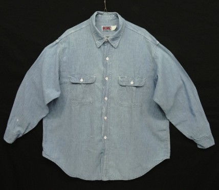 画像: 80'S BIG MAC コットン100% シャンブレーシャツ ブルー USA製 (VINTAGE) 「L/S Shirt」入荷しました。
