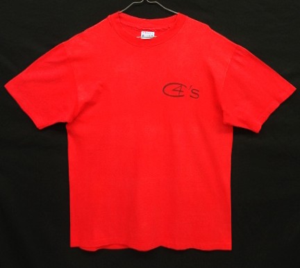 画像: 80'S CRAZY CHICKEN CYCLING CLUB シングルステッチ 両面プリント 半袖 Tシャツ レッド USA製 (VINTAGE) 「T-Shirt」入荷しました。