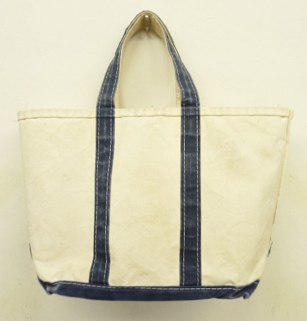 画像: 80'S LL Bean 単色タグ キャンバス トートバッグ ネイビー/オフホワイト USA製 (VINTAGE) 「Bag」入荷しました。