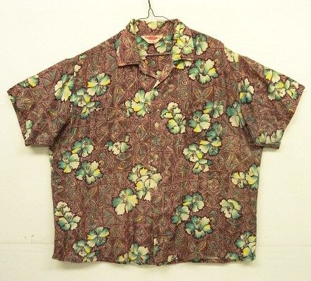 画像: 60'S PILGRIM 三角タグ レーヨン 半袖 アロハシャツ 日本製 (VINTAGE) 「S/S Shirt」入荷しました。