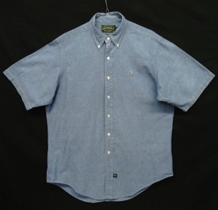 画像: 90'S POLO COUNTRY シャンブレー 半袖 BDシャツ ブルー (VINTAGE) 「S/S Shirt」入荷しました。