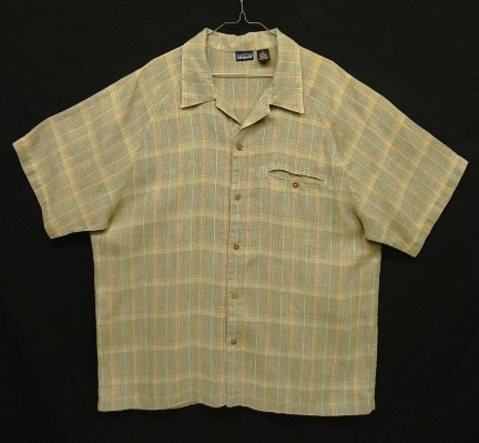 画像: 00'S PATAGONIA ヘンプ100% 半袖 オープンカラーシャツ グレンチェック (VINTAGE) 「S/S Shirt」入荷しました。