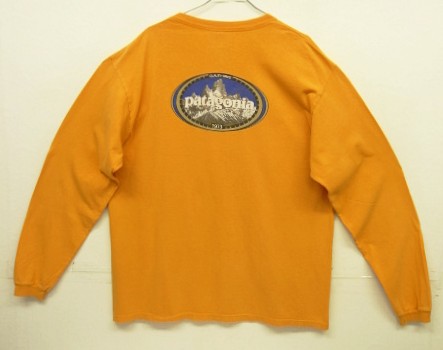 画像: 90'S PATAGONIA "BENEFICIAL T'S" オーバルロゴ バックプリント 長袖 Tシャツ オレンジ USA製 (VINTAGE) 「T-Shirt」入荷しました。