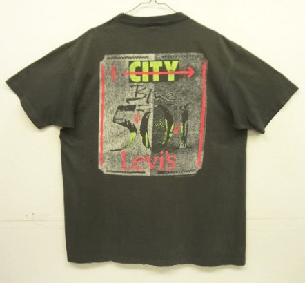 画像: 80'S Levis 501 シングルステッチ 両面プリント 半袖 Tシャツ フェードブラック USA製 (VINTAGE) 「T-Shirt」入荷しました。