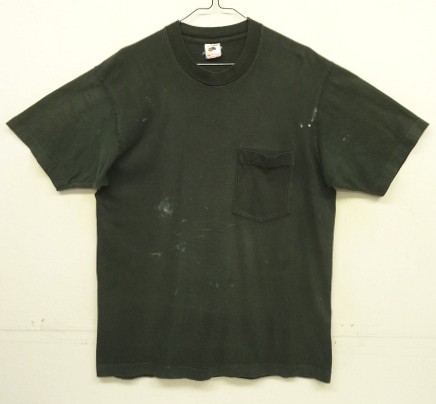 画像: 90'S FRUIT OF THE LOOM シングルステッチ 耳付きポケット 半袖 Tシャツ ブラック USA製 (VINTAGE) 「T-Shirt」入荷しました。