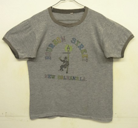 画像: 70'S BOURBON STREET シングルステッチ 半袖 リンガー Tシャツ ヘザーグレー (VINTAGE) 「T-Shirt」入荷しました。
