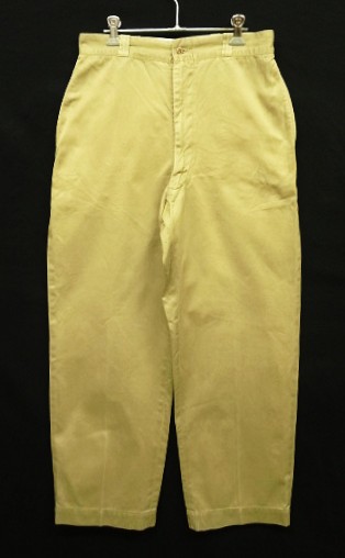 画像: 60'S アメリカ軍 US ARMY コットン100% チノパンツ RAPID製アルミジップ (VINTAGE) 「Bottoms」入荷しました。