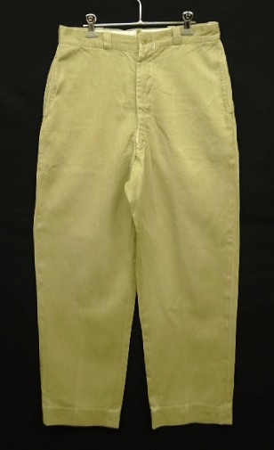 画像: 60'S アメリカ軍 US ARMY コットン100% チノパンツ FAST製ブラスジップ (VINTAGE) 「Bottoms」入荷しました。