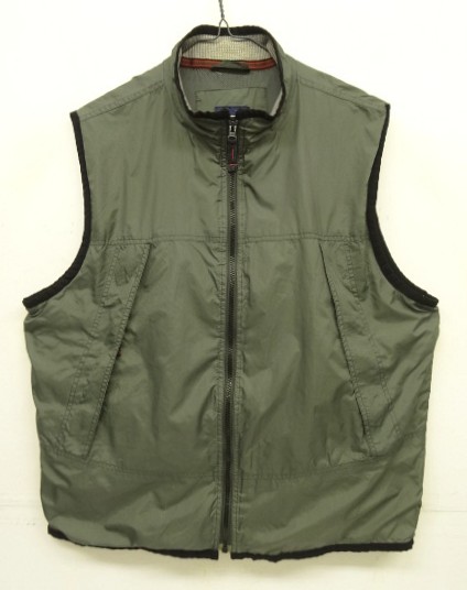 画像: 90'S GAP 旧タグ 裏地サーマル フルジップ ナイロンベスト カーキ (VINTAGE) 「No Sleeve」入荷しました。