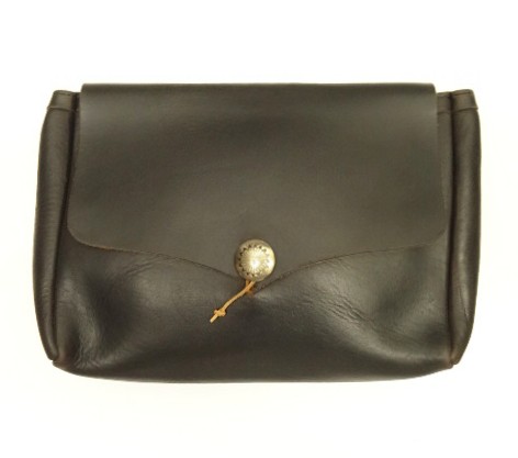 画像: FERNAND LEATHER "CLUTCH BAG" コンチョボタン付き レザー クラッチバッグ ブラック（茶芯）USA製 (VINTAGE) 「Bag」入荷しました。