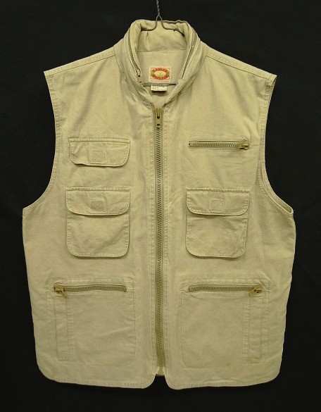 画像: 80'S BANANA REPUBLIC 初期タグ フード付き サファリベスト ベージュ (VINTAGE) 「No Sleeve」入荷しました。