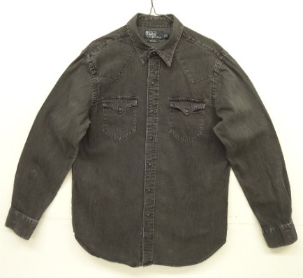 画像: 90'S RALPH LAUREN "WESTERN" デニム 長袖 ウエスタンシャツ ブラック (VINTAGE) 「L/S Shirt」入荷しました。