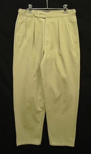 画像: 90'S RALPH LAUREN ウエスタアジャスター付き ツープリーツ チノパンツ ベージュ W32L30 USA製 (VINTAGE) 「Bottoms」入荷しました。