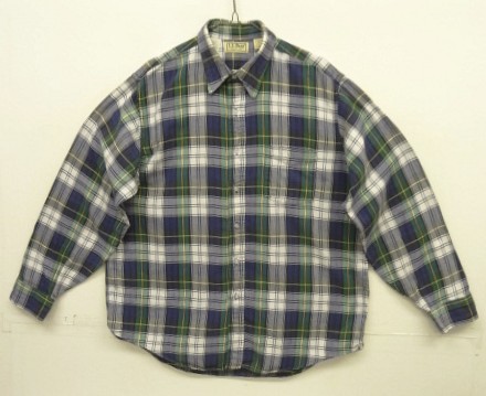 画像: 90'S LL Bean フランネル 長袖 シャツ チェック柄 USA製 (VINTAGE) 「L/S Shirt」入荷しました。