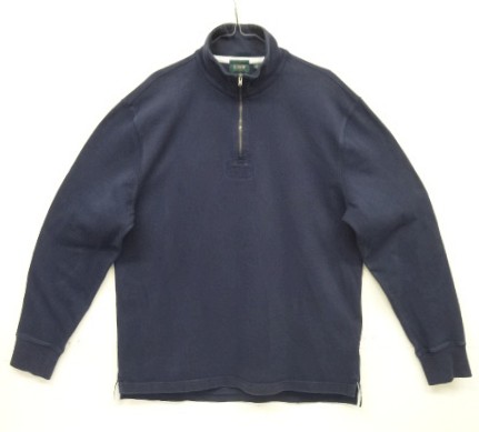 画像: 00'S J.CREW 旧タグ ハーフジップ スタンドカラー 長袖 ラガーシャツ ネイビー (VINTAGE) 「L/S Shirt」入荷しました。