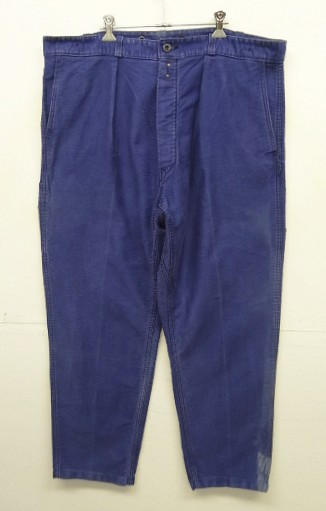 画像: 50'S KONECO モールスキン フックボタン ワークパンツ インクブルー (VINTAGE) 「Bottoms」入荷しました。