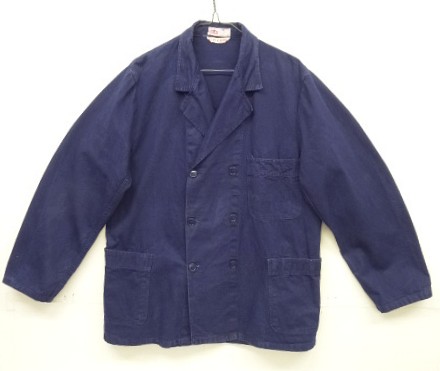 画像: 80'S KLM KLEDING ダブルブレスト ワークジャケット カバーオール インクブルー (VINTAGE) 「Jacket」入荷しました。