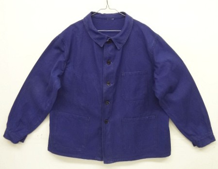 画像: 60'S フレンチワーク ワークジャケット カバーオール インクブルー (VINTAGE) 「Jacket」入荷しました。