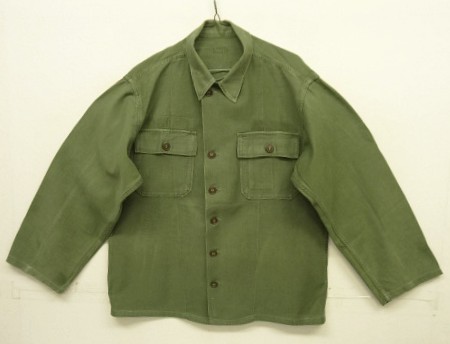 画像: 50'S アメリカ軍 US ARMY "1st MODEL" OG107 コットンサテン ユーティリティシャツ (VINTAGE) 「L/S Shirt」入荷しました。