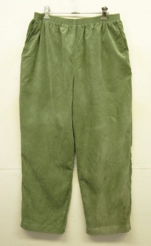 画像: ALFRED DUNNER ウエストゴム入り 細コーデュロイ イージーパンツ ライトグリーン (VINTAGE) 「Bottoms」入荷しました。