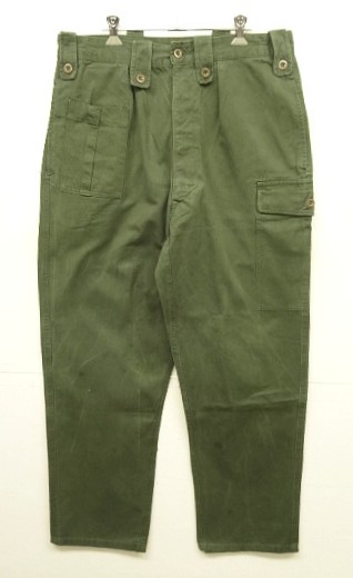 画像: 70'S ベルギー軍 "左右非対称ポケット" プリーツ入り カーゴパンツ ミリタリーグリーン 6FF (VINTAGE) 「Bottoms」入荷しました。