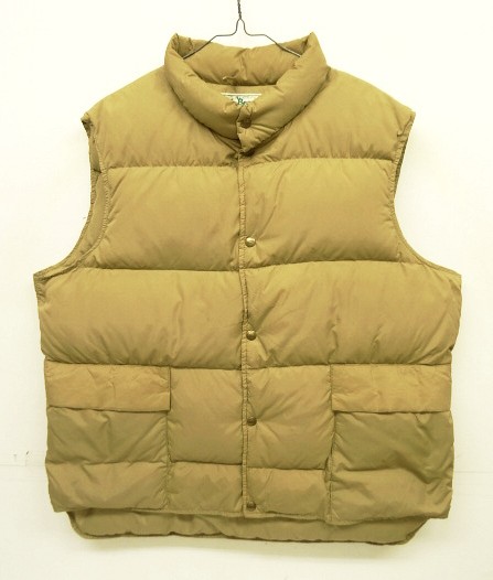 画像: 80'S LL Bean グースダウン ダウンベスト タン USA製 (VINTAGE) 「No Sleeve」入荷しました。