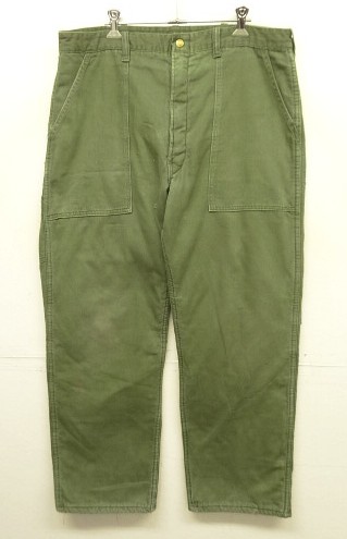 画像: 60'S BIG SMITH トップスナップボタン 裏地キルティング ペインターパンツ オリーブ SCOVILLジップ (VINTAGE) 「Bottoms」入荷しました。