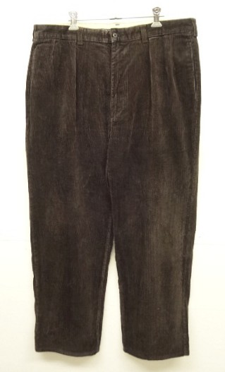 画像: 90'S RALPH LAUREN "ANDREW PANT" ツープリーツ 太畝 コーデュロイパンツ ダークブラウン (VINTAGE) 「Bottoms」入荷しました。