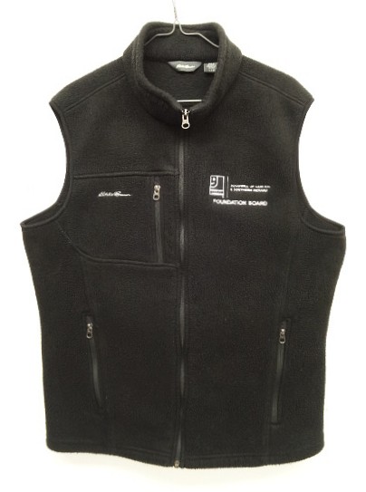 画像: EDDIE BAUER x GOODWILL フルジップ フリースベスト ブラック (USED) 「No Sleeve」入荷しました。