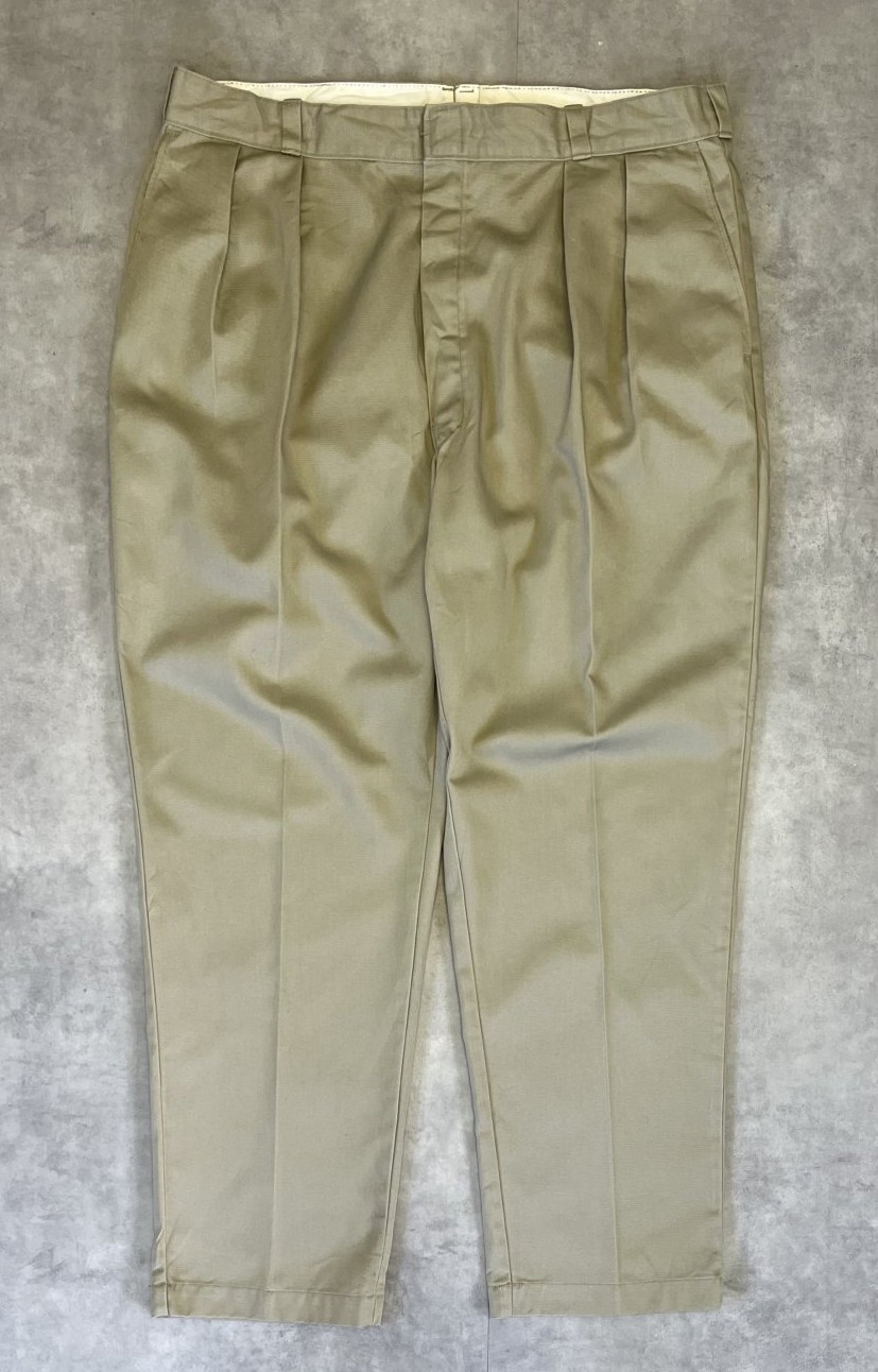 画像: 90'S DICKIES チビタグ ツープリーツ ワークパンツ ベージュ USA製 (VINTAGE) 「Bottoms」入荷しました。