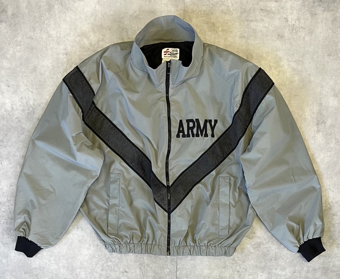 画像: アメリカ軍 US ARMY IPFU ナイロン トレーニングジャケット グレー/ブラック (VINTAGE) 「Jacket」入荷しました。