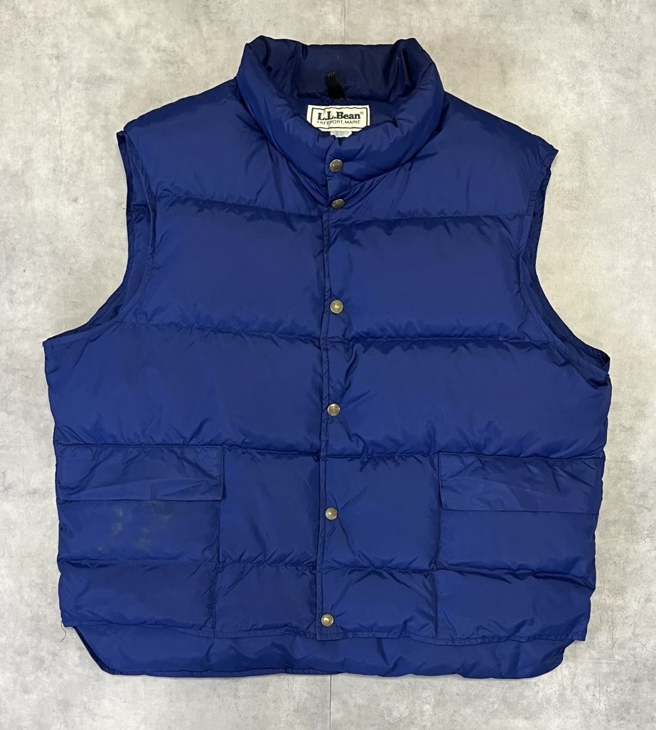 画像: 80'S LL Bean グースダウン ダウンベスト ネイビー USA製 (VINTAGE) 「No Sleeve」入荷しました。