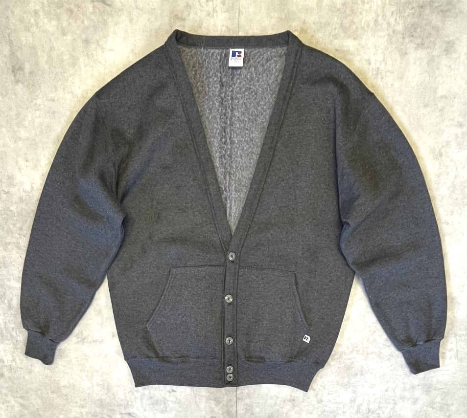 画像: 90'S RUSSELL ATHLETIC スウェット カーディガン チャコール USA製 (VINTAGE) 「Sweat Shirt」入荷しました。