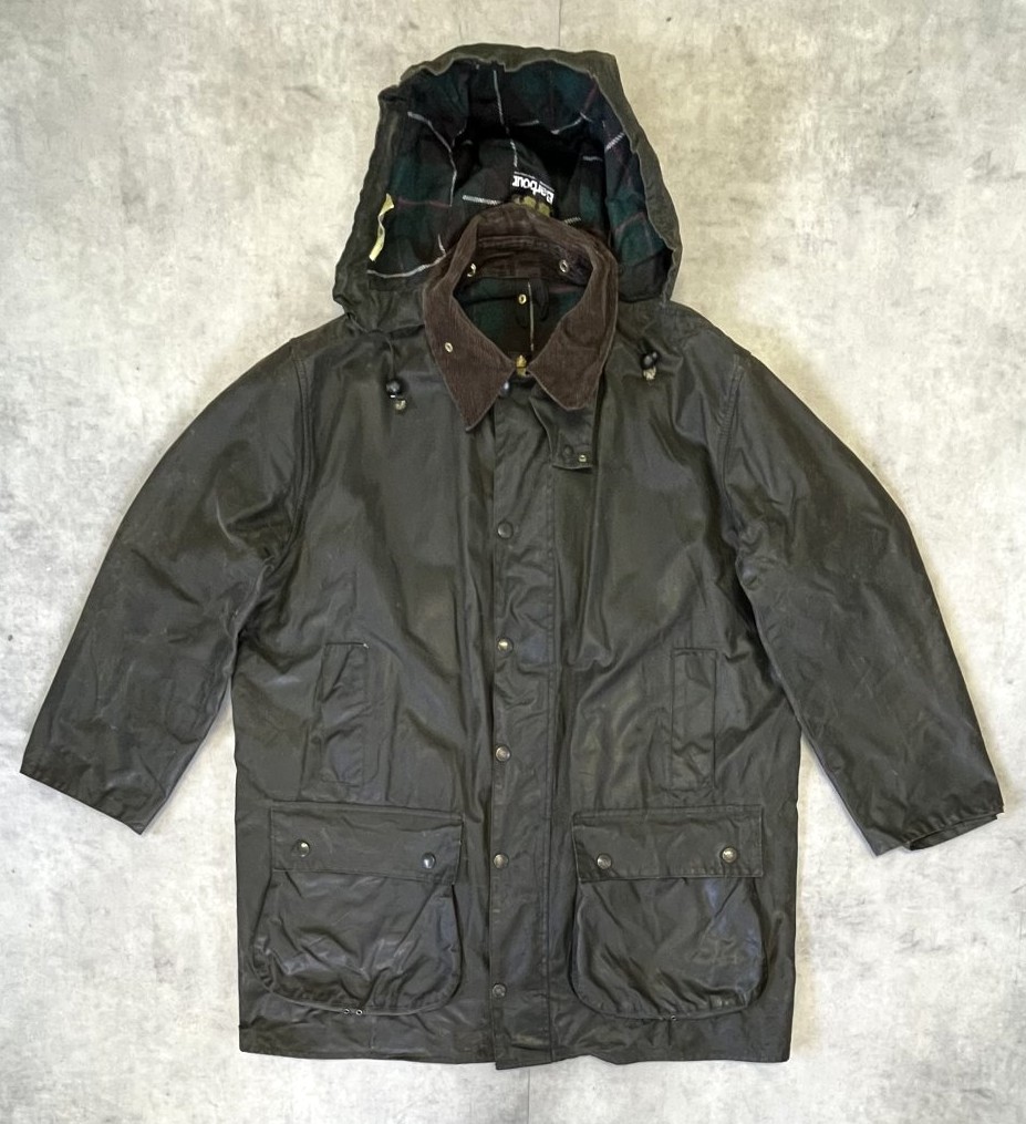 画像: 90'S BARBOUR 3クレスト "NORTHUMBRIA" 旧タグ 裏地ウール フード付き オイルドジャケット オリーブ イングランド製 (VINTAGE) 「Jacket」入荷しました。